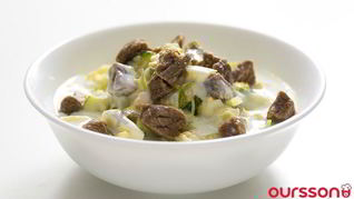 Рецепт Окрошки на кефире с говядиной