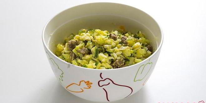 Рецепт окрошки на кефире с говядиной