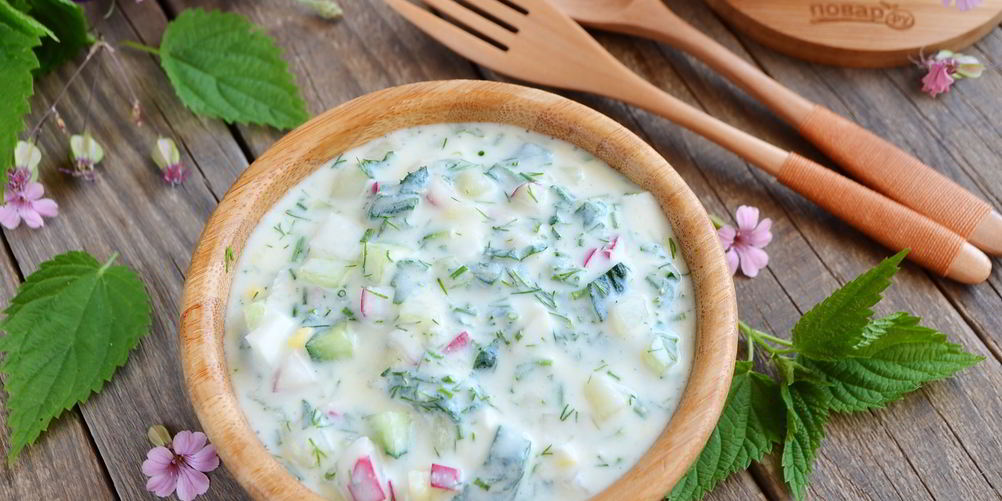 Как приготовить окрошку на кефире с крапивой и мятой