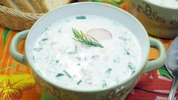 Рецепт Окрошки на кефире