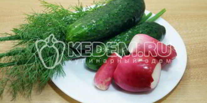 Рецепт окрошки на кефире