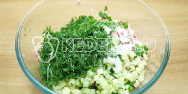 Рецепт окрошки на кефире