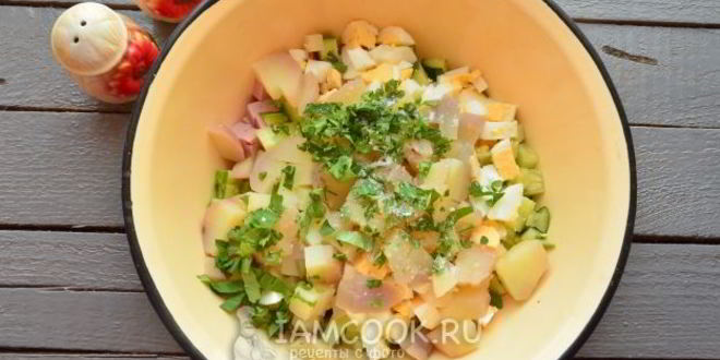 Рецепт окрошки на майонезе и воде