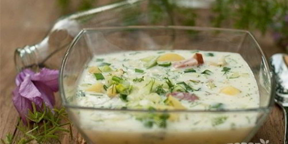 Как приготовить окрошку на минералке и сметане