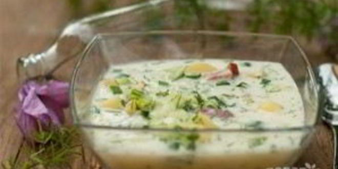 Рецепт окрошки на минералке и сметане