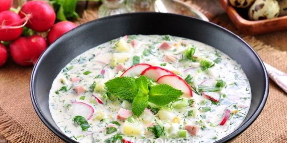 Как приготовить окрошку на минералке с майонезом