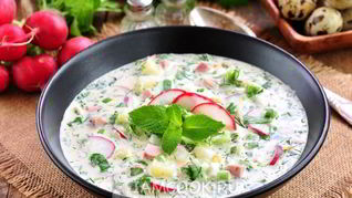 Рецепт Окрошки на минералке с майонезом