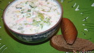 Рецепт Окрошки на сметане и айране