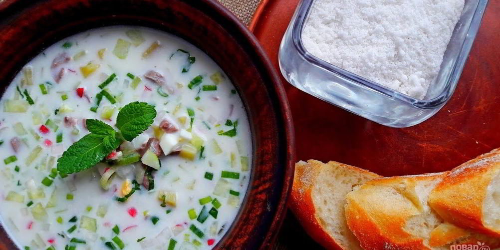 Как приготовить окрошку на сметане с мясом