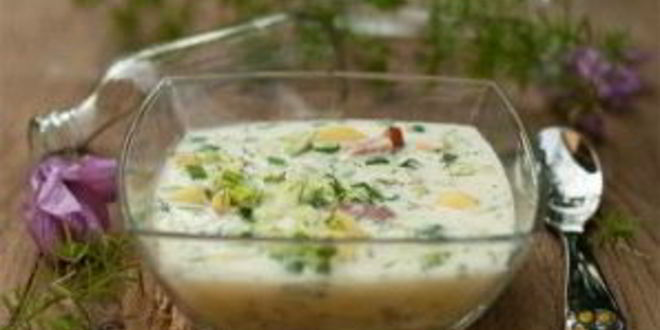 Рецепт окрошки на сметане