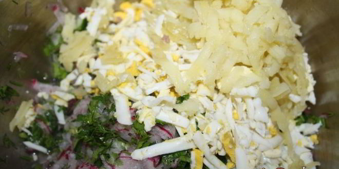 Рецепт окрошки на терке