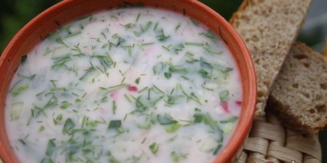 Рецепт окрошки на терке