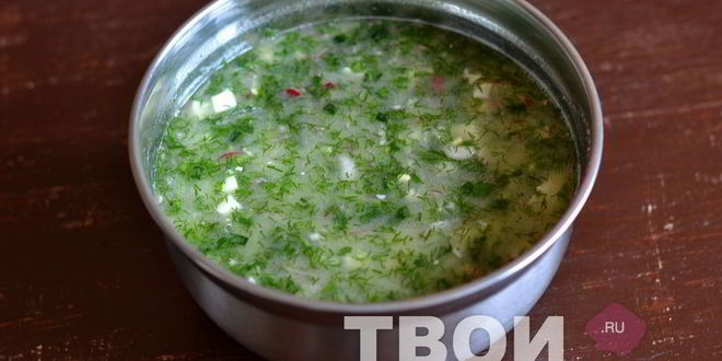 Рецепт окрошки на воде
