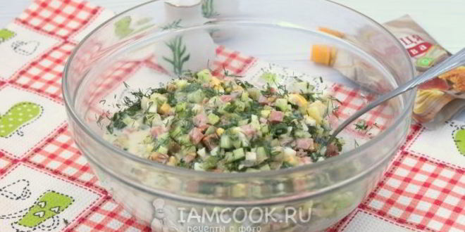 Рецепт окрошки с горчицей
