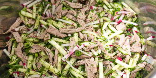 Рецепт окрошки с говядиной на квасе