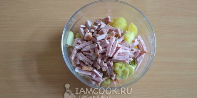 Рецепт окрошки с колбасой на квасе