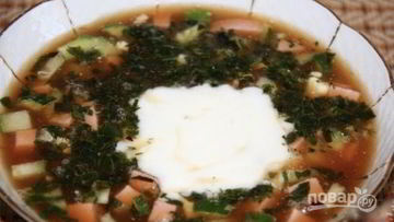 Рецепт Окрошки с квасом и кефиром