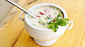 Рецепт Окрошки с сосисками