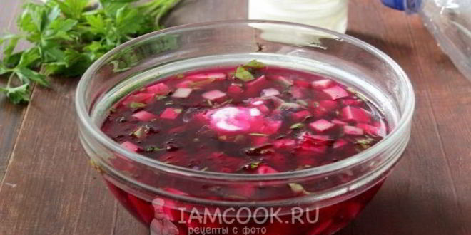 Рецепт окрошки со свеклой