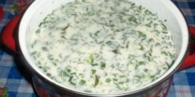 Рецепт овощной окрошки на кефире