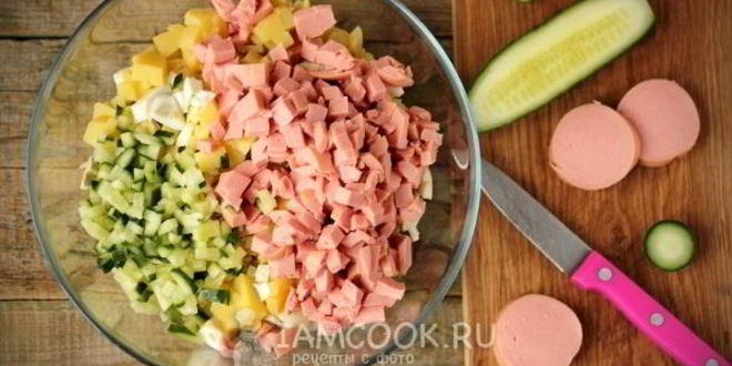 Рецепт салата окрошка