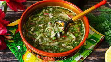 Рецепт Вегетарианской окрошки на квасе