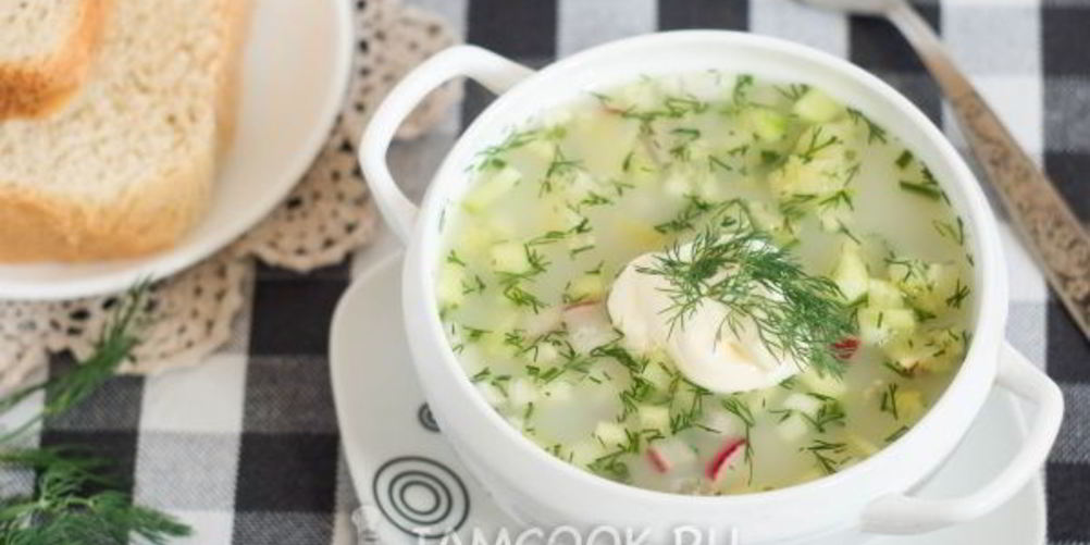 Как приготовить вегетарианскую окрошку на сыворотке