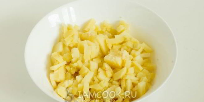 Рецепт вегетарианской окрошки на сыворотке