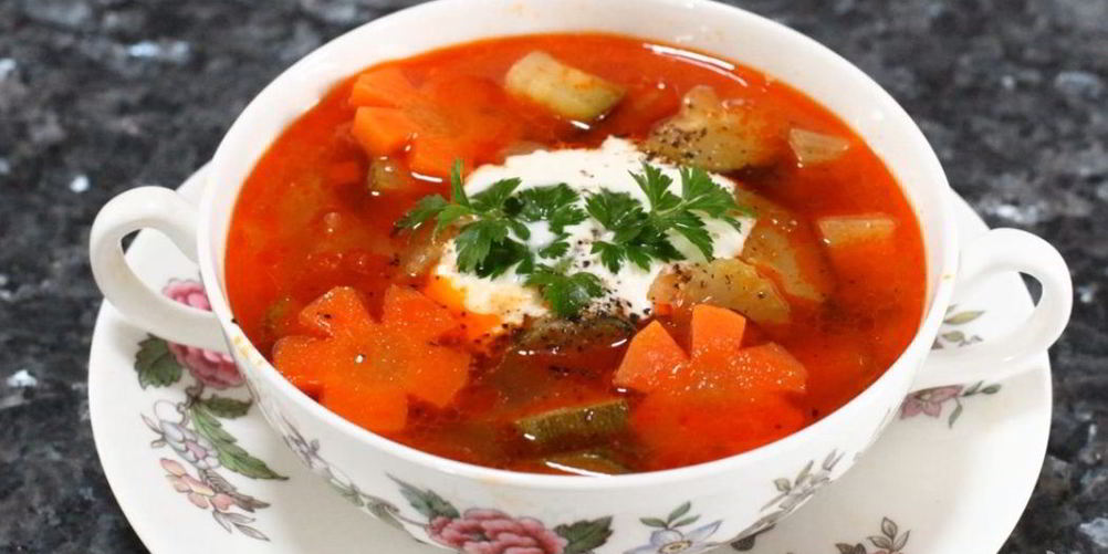 Как приготовить быстрый овощной суп со свининой