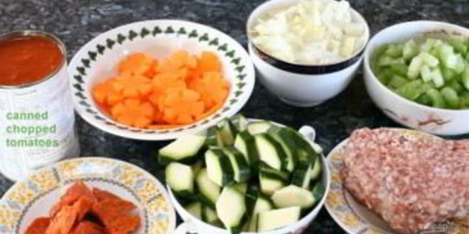 Рецепт быстрого овощной суп со свининой