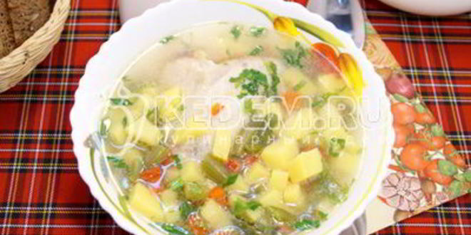Рецепт куриного супа с овощами и фасолью