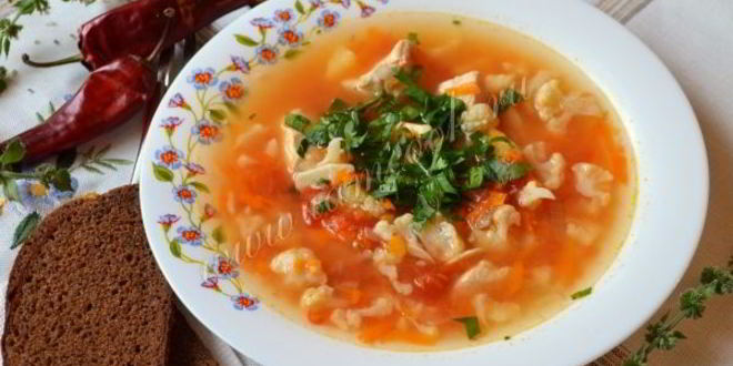 Рецепт куриного супа с овощами