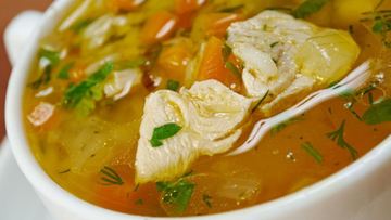 Рецепт Куриного супа с рисом и овощами