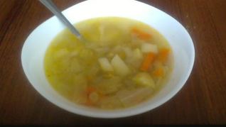 Рецепт Овощного супа с горошком и капустой
