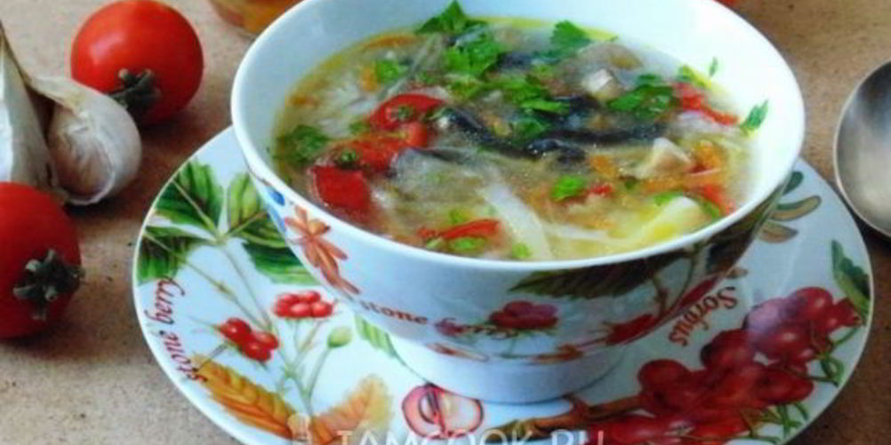 Как приготовить овощной суп с грибами