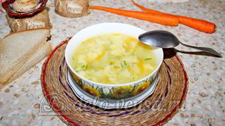 Рецепт Овощного супа с клецками