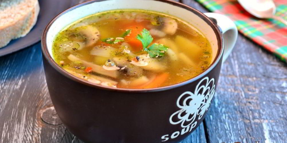 Как приготовить овощной суп с шампиньонами и вермишелью