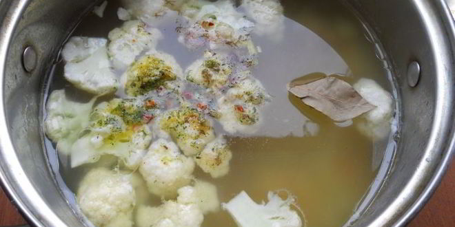 Рецепт овощного супа с цветной капустой и фрикадельками