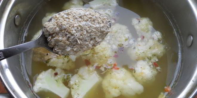 Рецепт овощного супа с цветной капустой и фрикадельками