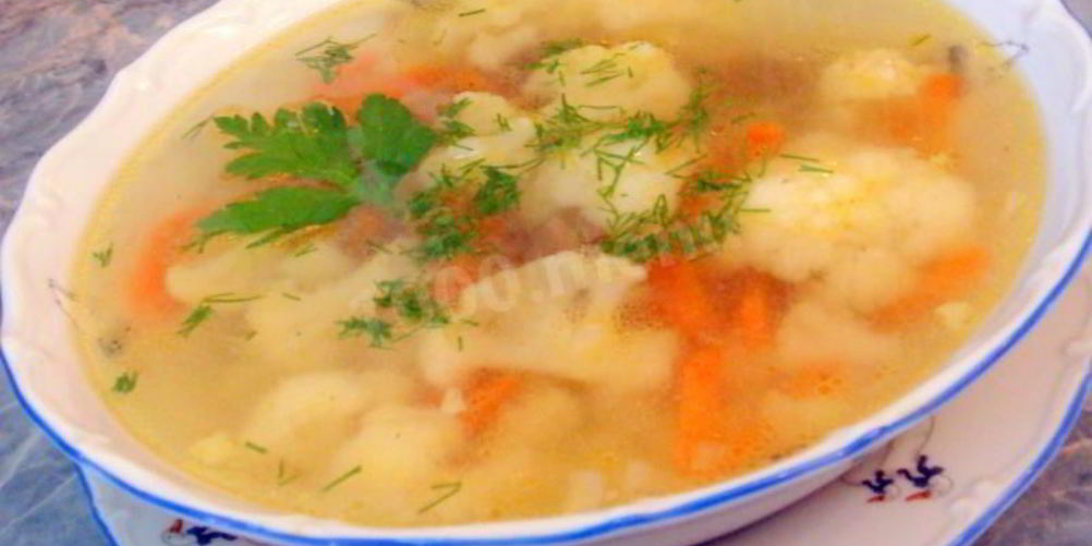 Как приготовить овощной суп с цветной капустой