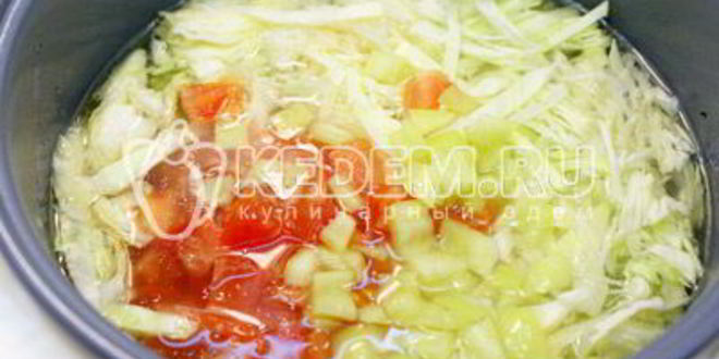 Рецепт овощного супа в мультиварке