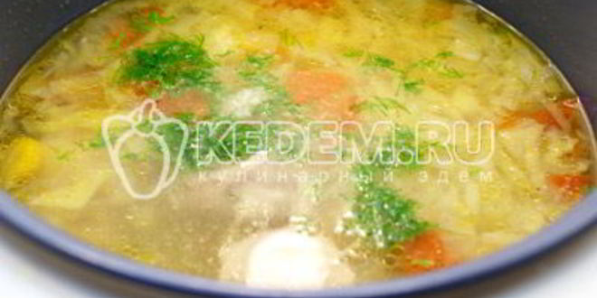 Рецепт овощного супа в мультиварке