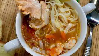 Рецепт Рыбного супа-лапши с овощами