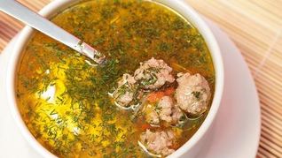 Рецепт Супа с мясными фрикадельками и овощами
