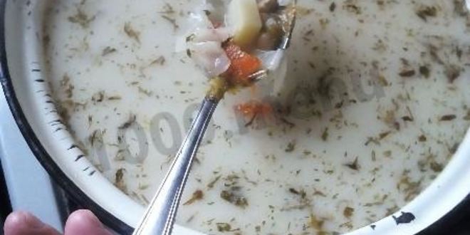 Рецепт супа с плавленым сыром и овощами