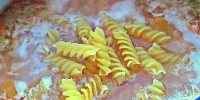 Рецепт чечевичной похлебки с фузилли