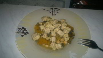 Рецепт Нутовой похлебки со свининой и тыквой