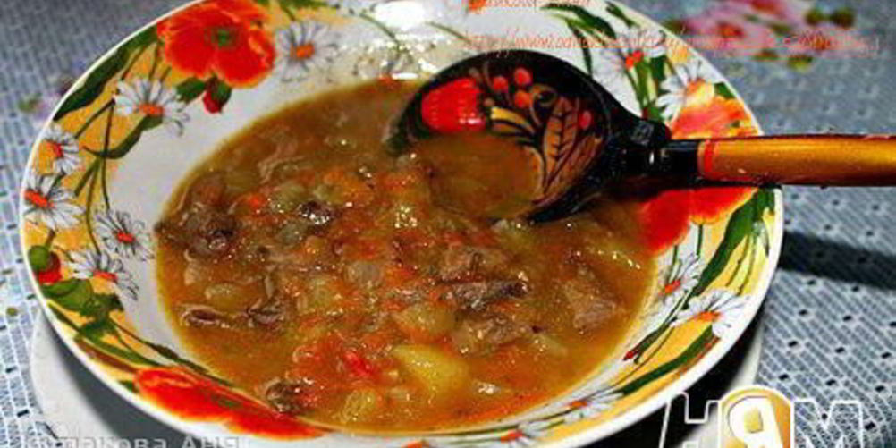 Как приготовить похлебку деревенскую с печенью и яблоками