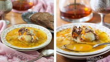 Рецепт Рассольника на говяжьих ребрышках