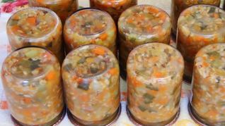 Рецепт Рассольника на зиму с помидорами и огурцами